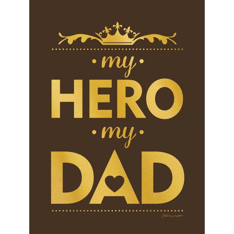 My Hero Gold Black Modern Wood Framed Art Print with Double Matting by Marrott, Stephanie