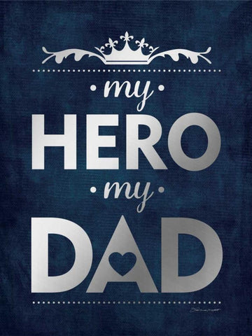 My Hero Silver Black Ornate Wood Framed Art Print with Double Matting by Marrott, Stephanie