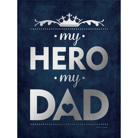 My Hero Silver Black Modern Wood Framed Art Print with Double Matting by Marrott, Stephanie