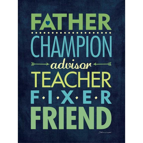 Father White Modern Wood Framed Art Print by Marrott, Stephanie