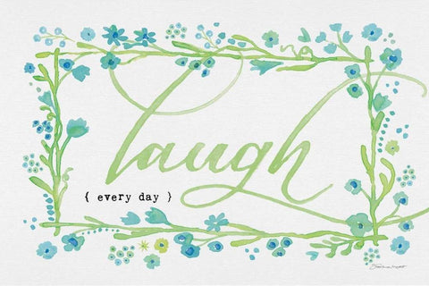 Laugh Black Ornate Wood Framed Art Print with Double Matting by Marrott, Stephanie