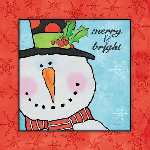 Merry and Bright White Modern Wood Framed Art Print by Marrott, Stephanie