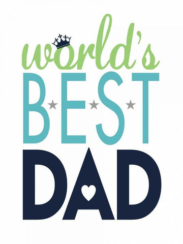 Best Dad II Black Ornate Wood Framed Art Print with Double Matting by Marrott, Stephanie