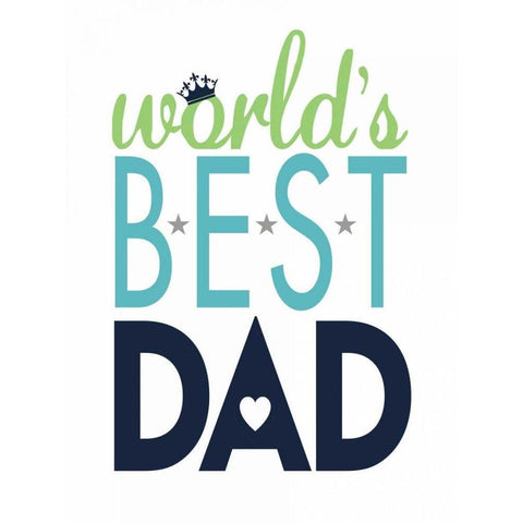 Best Dad II Gold Ornate Wood Framed Art Print with Double Matting by Marrott, Stephanie