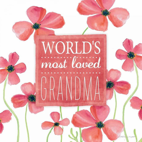 Loved Grandma II Black Modern Wood Framed Art Print with Double Matting by Marrott, Stephanie