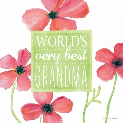 Best Grandma II White Modern Wood Framed Art Print by Marrott, Stephanie