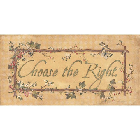 Choose the Right Gold Ornate Wood Framed Art Print with Double Matting by Marrott, Stephanie