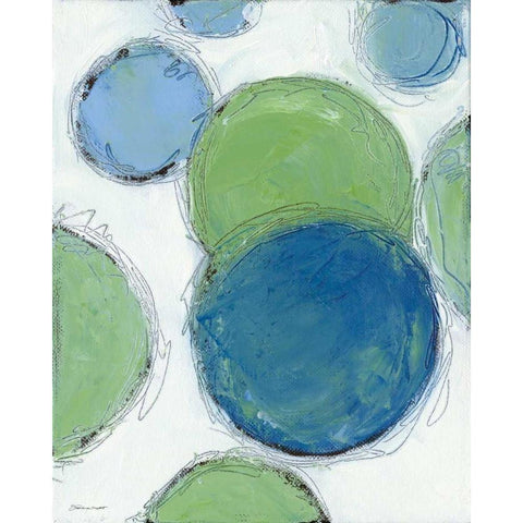 Bubbles I Black Modern Wood Framed Art Print with Double Matting by Marrott, Stephanie