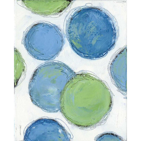 Bubbles II White Modern Wood Framed Art Print by Marrott, Stephanie