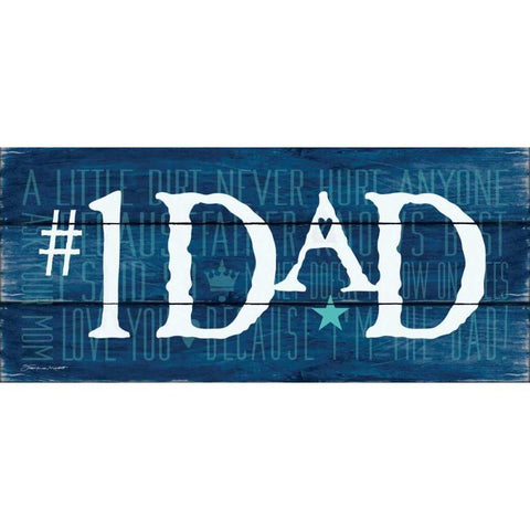 #1 Dad I Black Modern Wood Framed Art Print with Double Matting by Marrott, Stephanie