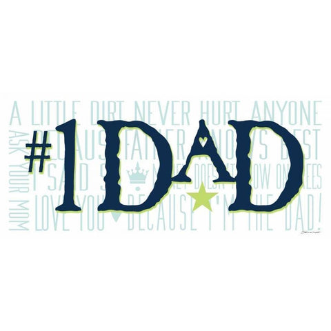 #1 Dad II White Modern Wood Framed Art Print by Marrott, Stephanie