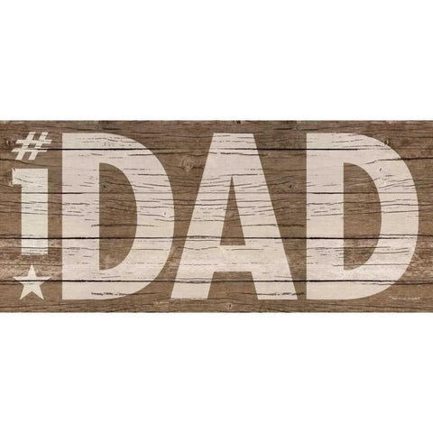 #1 Dad III Black Modern Wood Framed Art Print with Double Matting by Marrott, Stephanie