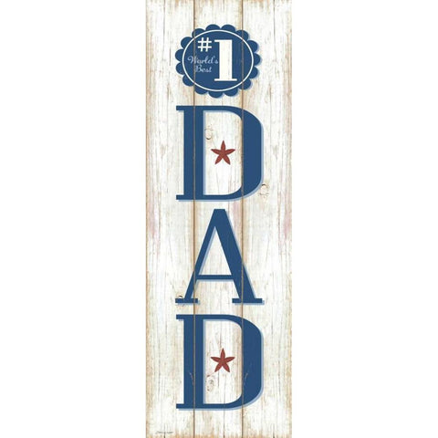 #1 Dad IV White Modern Wood Framed Art Print by Marrott, Stephanie