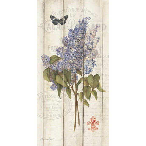 Lilac on Wood Gold Ornate Wood Framed Art Print with Double Matting by Marrott, Stephanie