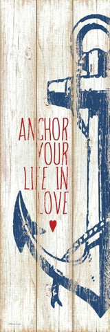 Anchor White Modern Wood Framed Art Print with Double Matting by Marrott, Stephanie