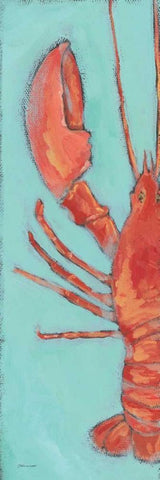 Lobster II White Modern Wood Framed Art Print with Double Matting by Marrott, Stephanie