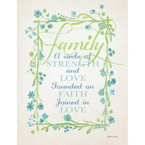 Family II White Modern Wood Framed Art Print by Marrott, Stephanie