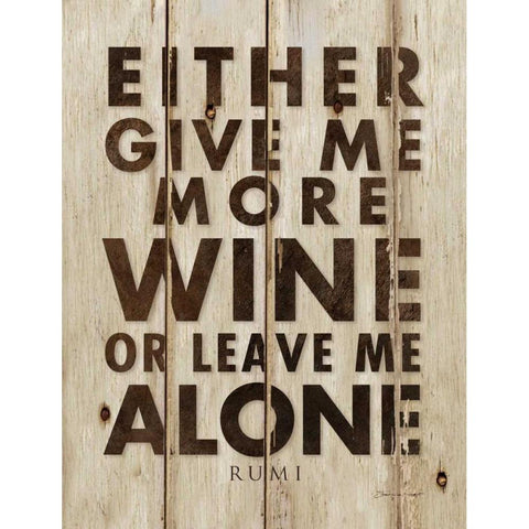 Wine More White Modern Wood Framed Art Print by Marrott, Stephanie