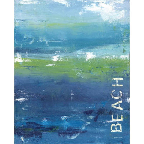 Beach Black Modern Wood Framed Art Print with Double Matting by Marrott, Stephanie