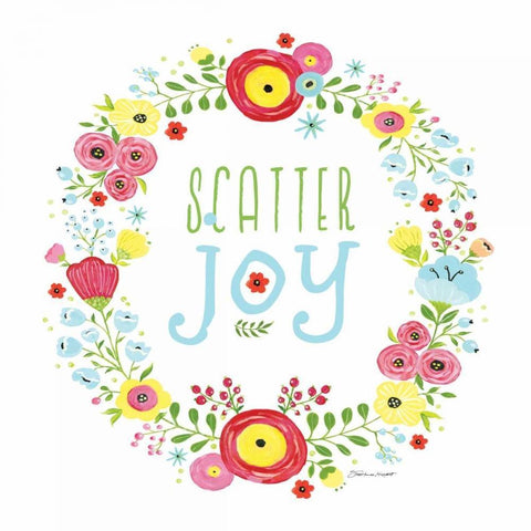 Scatter Joy Black Ornate Wood Framed Art Print with Double Matting by Marrott, Stephanie