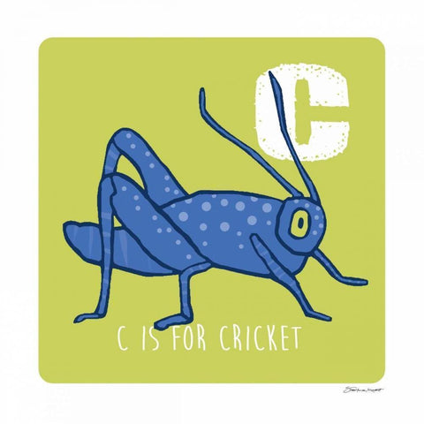 C is For Cricket Gold Ornate Wood Framed Art Print with Double Matting by Marrott, Stephanie