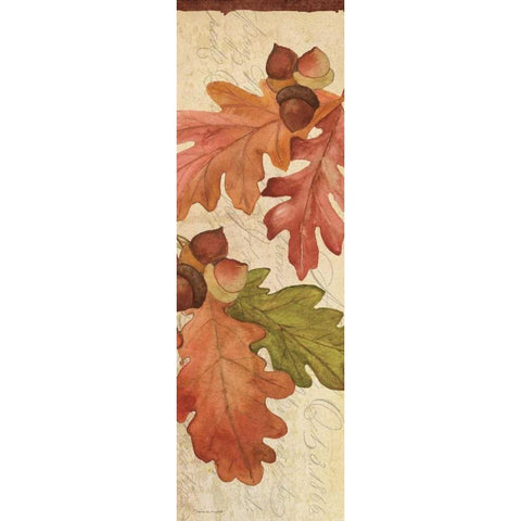 Autumn Collage IV White Modern Wood Framed Art Print by Marrott, Stephanie