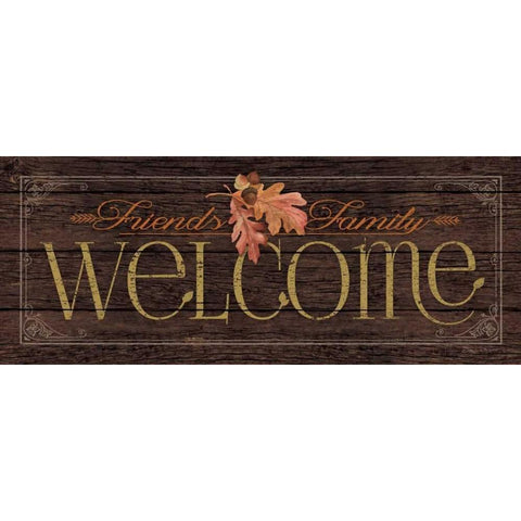 Welcome White Modern Wood Framed Art Print by Marrott, Stephanie