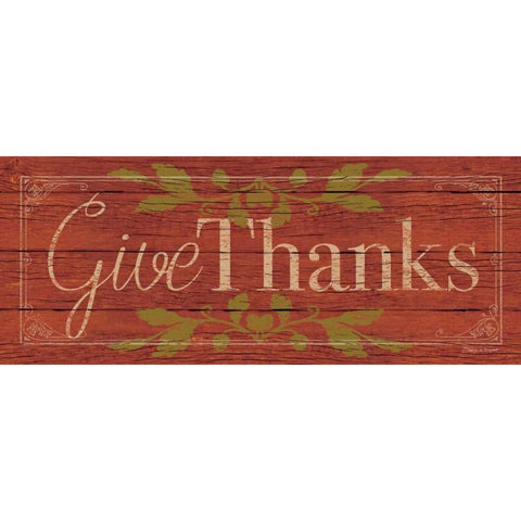 Give Thanks II Black Modern Wood Framed Art Print with Double Matting by Marrott, Stephanie