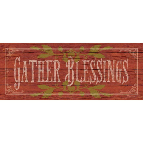 Gather Blessings II Gold Ornate Wood Framed Art Print with Double Matting by Marrott, Stephanie