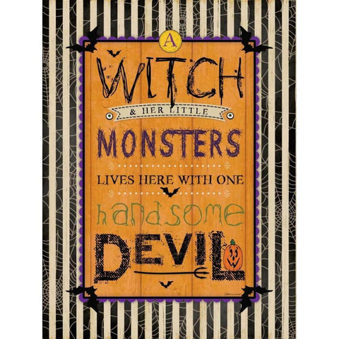 Handsome Devil White Modern Wood Framed Art Print by Marrott, Stephanie