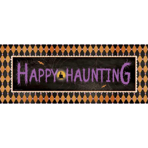 Happy Haunting White Modern Wood Framed Art Print by Marrott, Stephanie