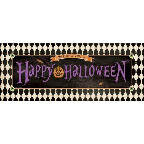 Happy Halloween II Gold Ornate Wood Framed Art Print with Double Matting by Marrott, Stephanie