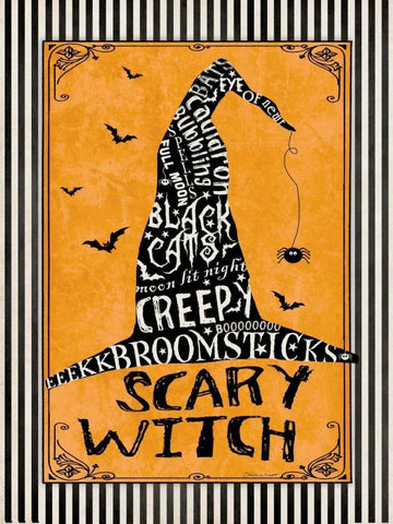 Witch II White Modern Wood Framed Art Print with Double Matting by Marrott, Stephanie