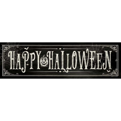 Happy Halloween II Black Modern Wood Framed Art Print with Double Matting by Marrott, Stephanie