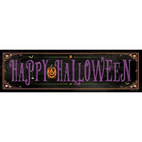 Happy Halloween III Gold Ornate Wood Framed Art Print with Double Matting by Marrott, Stephanie