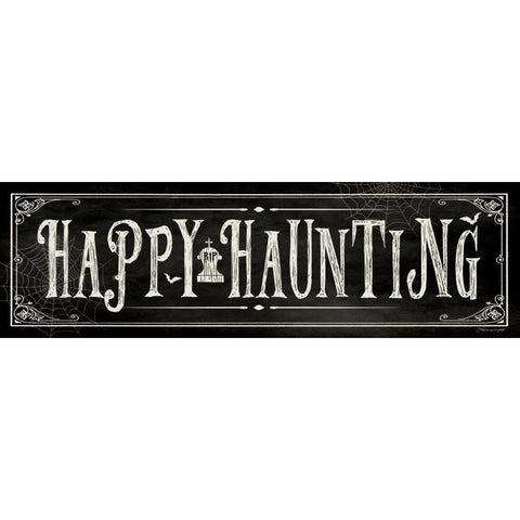 Happy Haunting I Black Modern Wood Framed Art Print with Double Matting by Marrott, Stephanie