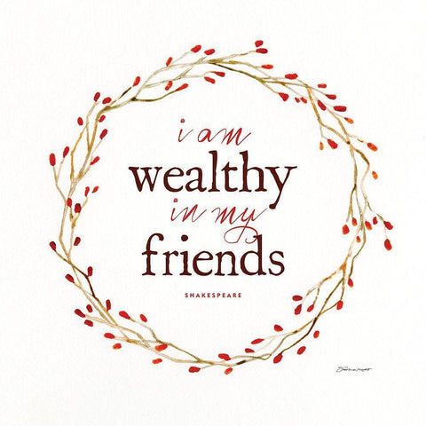 I Am Wealthy Gold Ornate Wood Framed Art Print with Double Matting by Marrott, Stephanie