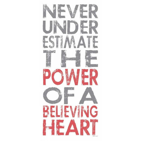 Believing Heart White Modern Wood Framed Art Print by Marrott, Stephanie