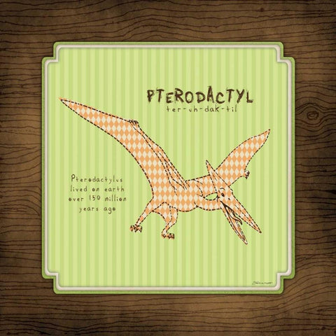 Pterodactl White Modern Wood Framed Art Print with Double Matting by Marrott, Stephanie