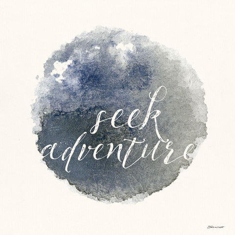 Seek Adventure White Modern Wood Framed Art Print by Marrott, Stephanie