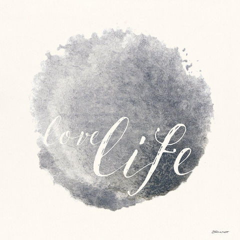 Love Life White Modern Wood Framed Art Print by Marrott, Stephanie