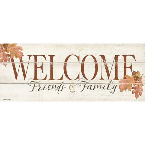 Welcome Gold Ornate Wood Framed Art Print with Double Matting by Marrott, Stephanie