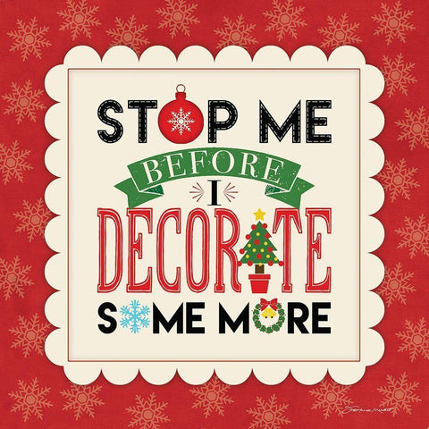 Stop Me Black Ornate Wood Framed Art Print with Double Matting by Marrott, Stephanie