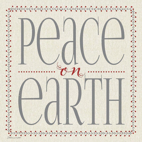 Peace On Earth Gold Ornate Wood Framed Art Print with Double Matting by Marrott, Stephanie