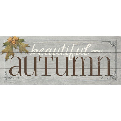 Beautiful Autumn Gold Ornate Wood Framed Art Print with Double Matting by Marrott, Stephanie