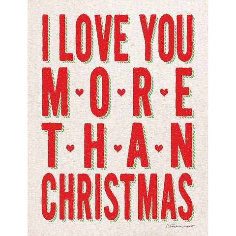 Love You More White Modern Wood Framed Art Print by Marrott, Stephanie