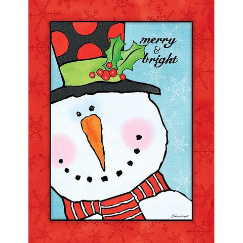 Snowman I White Modern Wood Framed Art Print by Marrott, Stephanie