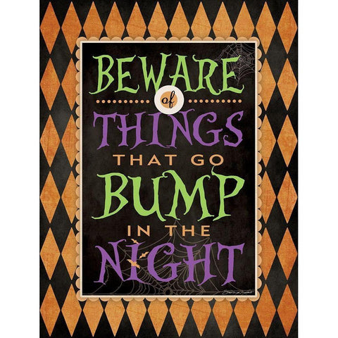 Beware Gold Ornate Wood Framed Art Print with Double Matting by Marrott, Stephanie