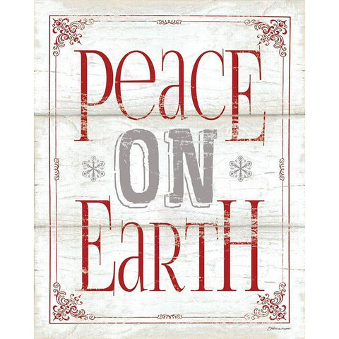 Peace On Earth Gold Ornate Wood Framed Art Print with Double Matting by Marrott, Stephanie