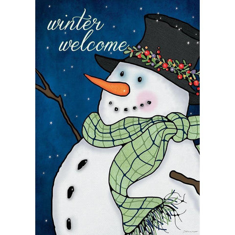 Winter Welcome White Modern Wood Framed Art Print by Marrott, Stephanie